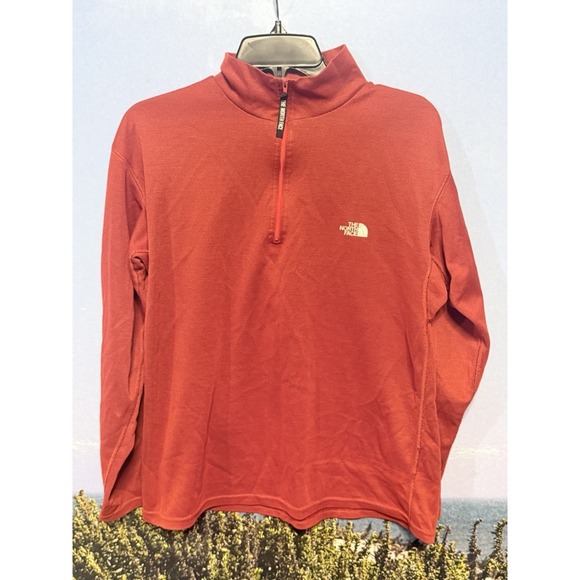 The North Face Other - VINTAGE The North Face M Orange Red Baselayer 1/4 Zip Made in‎ USA Polartec